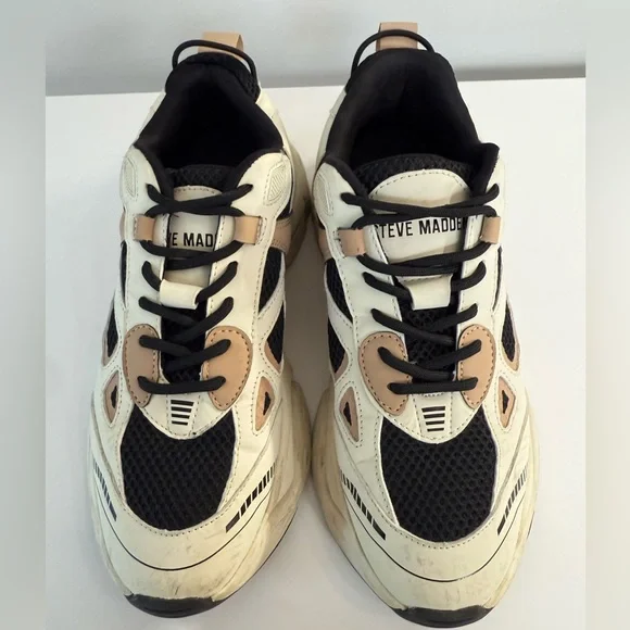 Steve Madden Black and White Sneakers - Picture 5 of 13